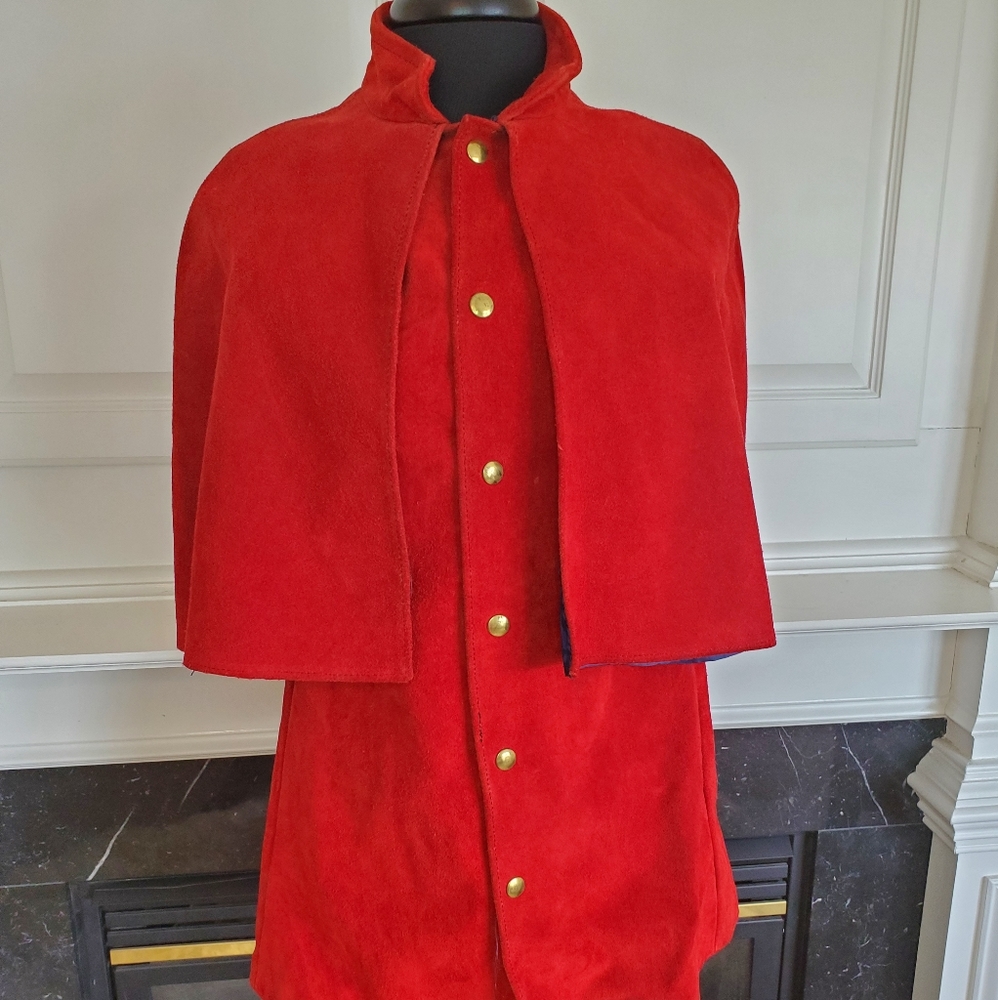 VINTAGE RED CAPE VEST